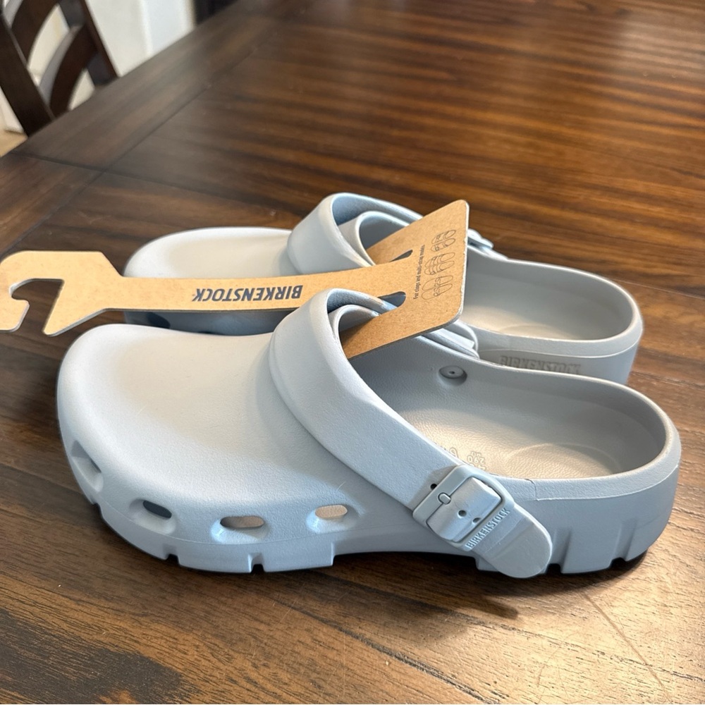 BIRKENSTOCK Men’s Birki Flow Eva Clogs Sz. 12 NEW Stone Coin MADE IN GERMANY